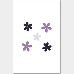 Abstract Flowers - celestial blues and purples Posters and Art